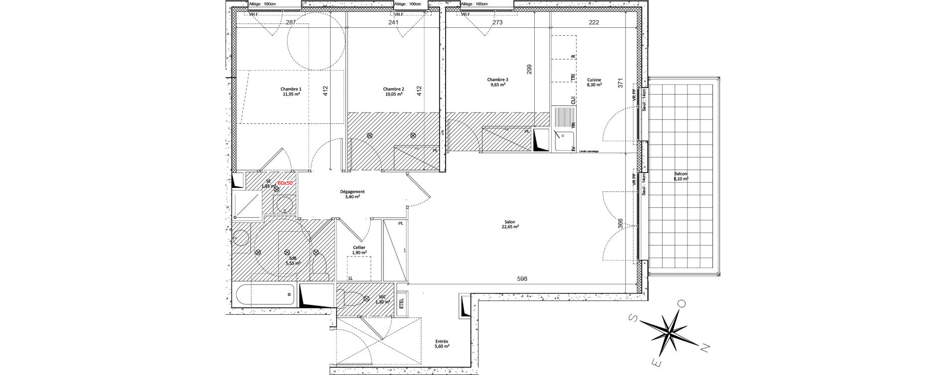 Appartement T4 de 82,20 m2 &agrave; Colombes Plateau - gr&egrave;ves - bord de seine