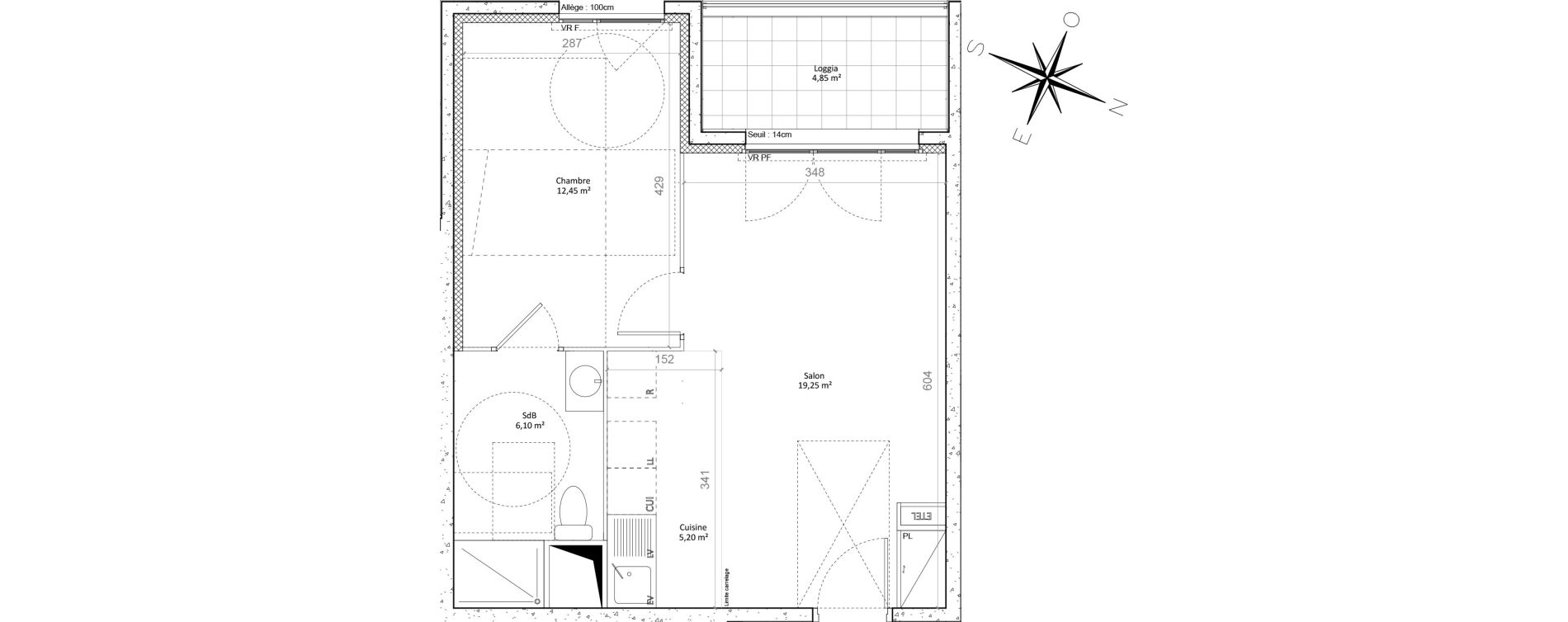 Appartement T2 de 43,00 m2 &agrave; Colombes Plateau - gr&egrave;ves - bord de seine