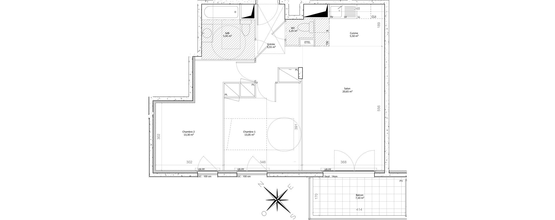 Appartement T3 de 64,75 m2 &agrave; Colombes Plateau - gr&egrave;ves - bord de seine