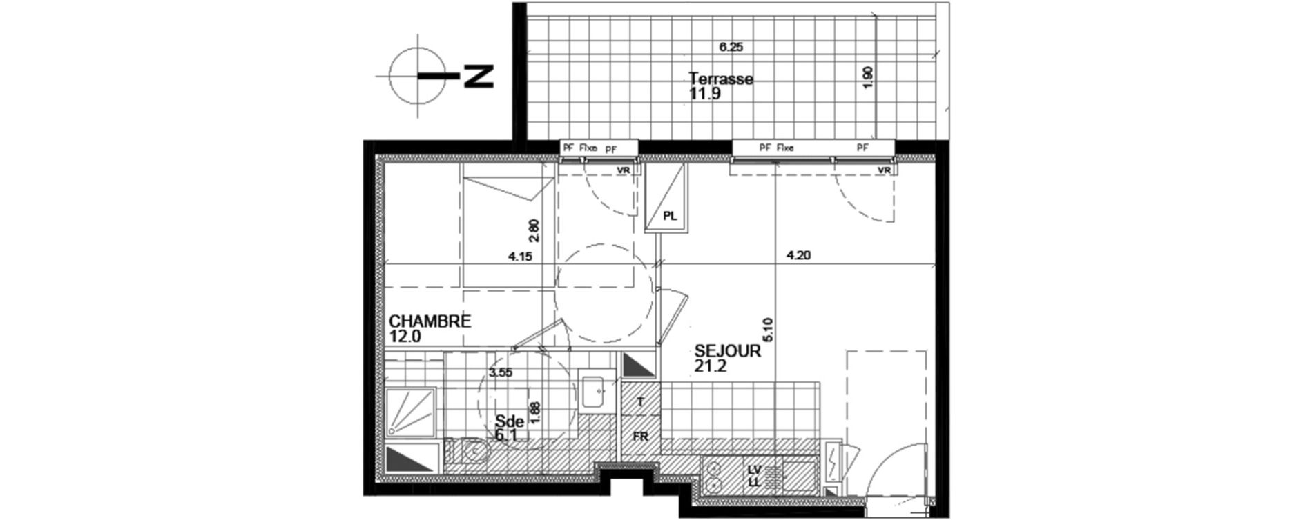 Appartement T2 de 39,30 m2 &agrave; Colombes Stade