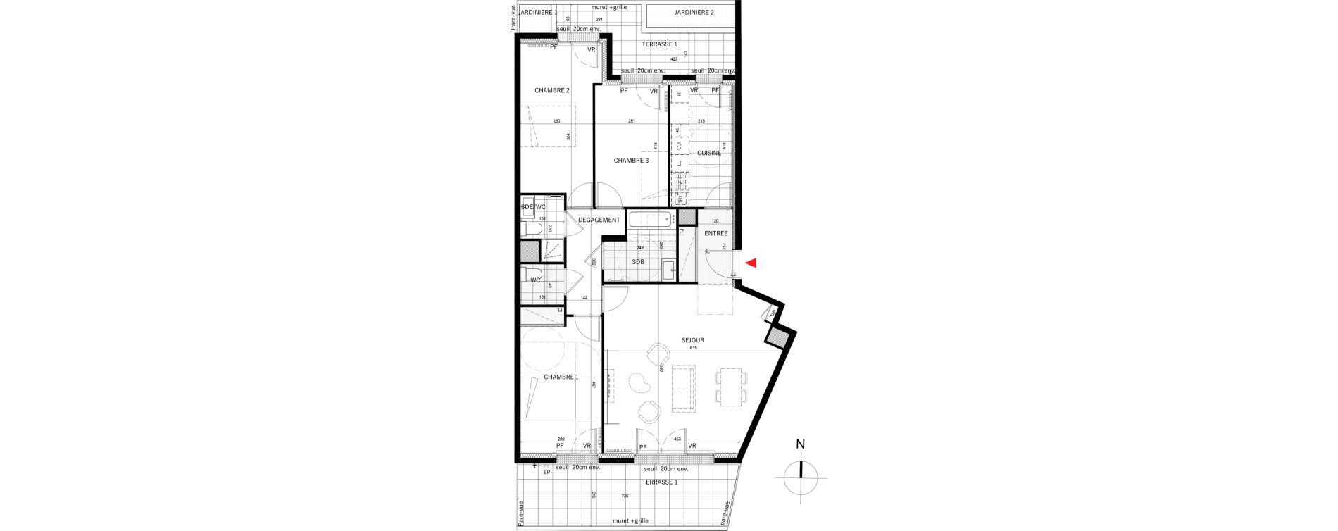 Appartement T4 de 97,50 m2 &agrave; Colombes Stade