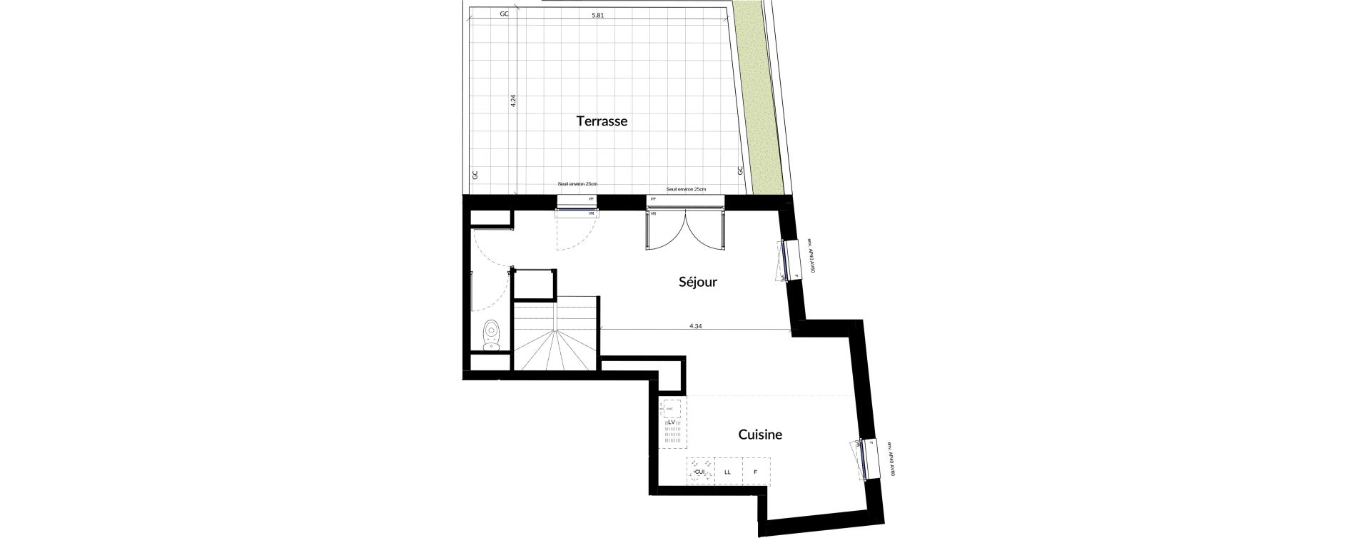 Appartement T3 de 72,70 m2 &agrave; Colombes Stade