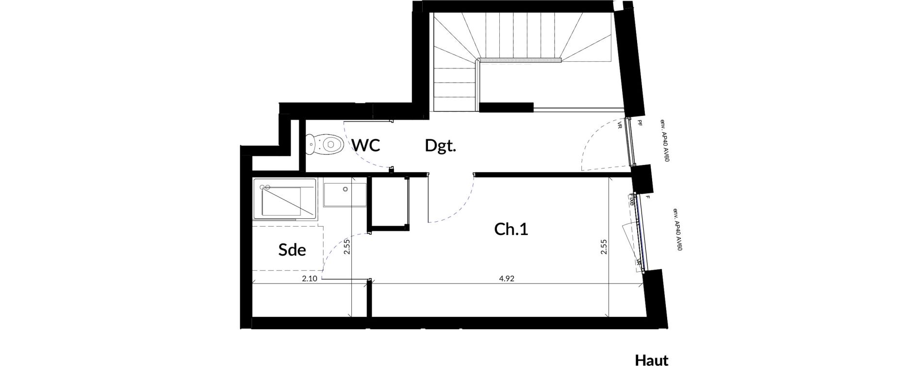 Appartement T2 de 51,10 m2 &agrave; Colombes Stade