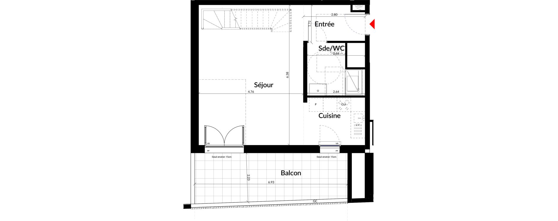 Appartement T4 de 87,50 m2 &agrave; Colombes Stade