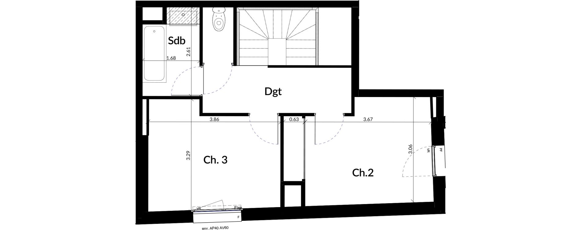 Appartement T4 de 90,50 m2 &agrave; Colombes Stade