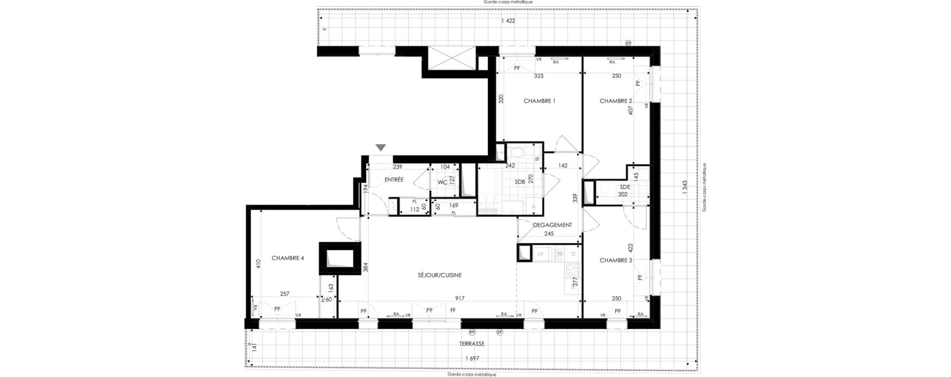 Appartement T5 de 96,74 m2 &agrave; Colombes Agent sarre