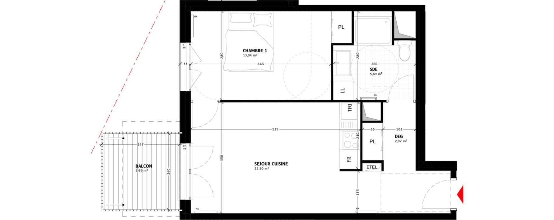 Appartement T2 de 44,40 m2 &agrave; Colombes Agent sarre