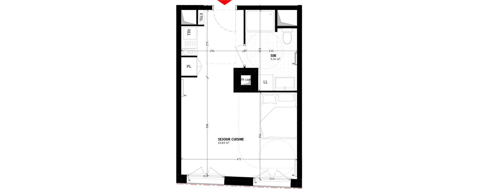 Appartement T1 de 29,39 m2 &agrave; Colombes Agent sarre