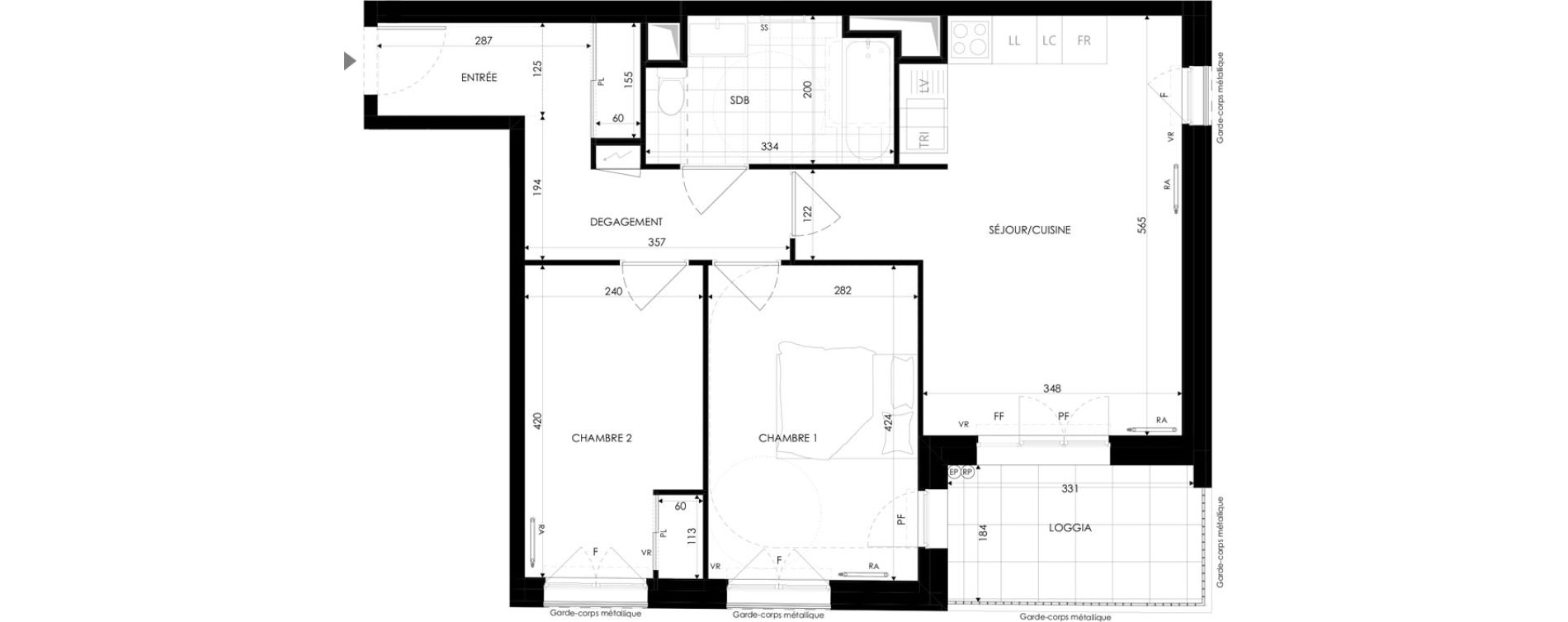 Appartement T3 de 59,45 m2 &agrave; Colombes Agent sarre