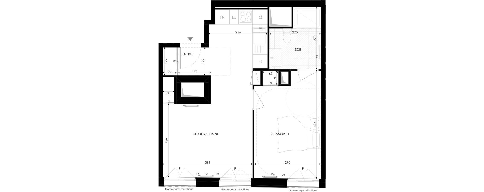 Appartement T2 de 42,71 m2 &agrave; Colombes Agent sarre