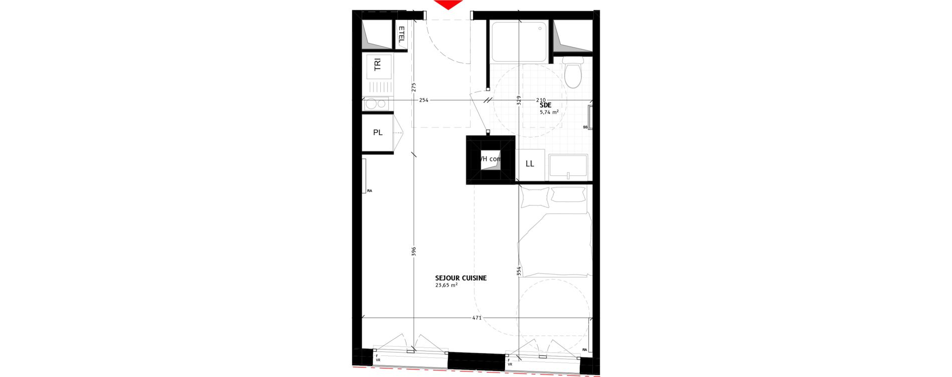 Appartement T1 de 29,39 m2 &agrave; Colombes Agent sarre