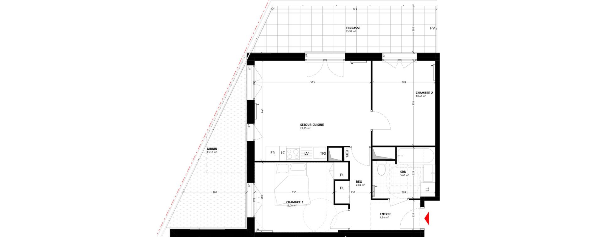 Appartement T3 de 56,63 m2 &agrave; Colombes Agent sarre