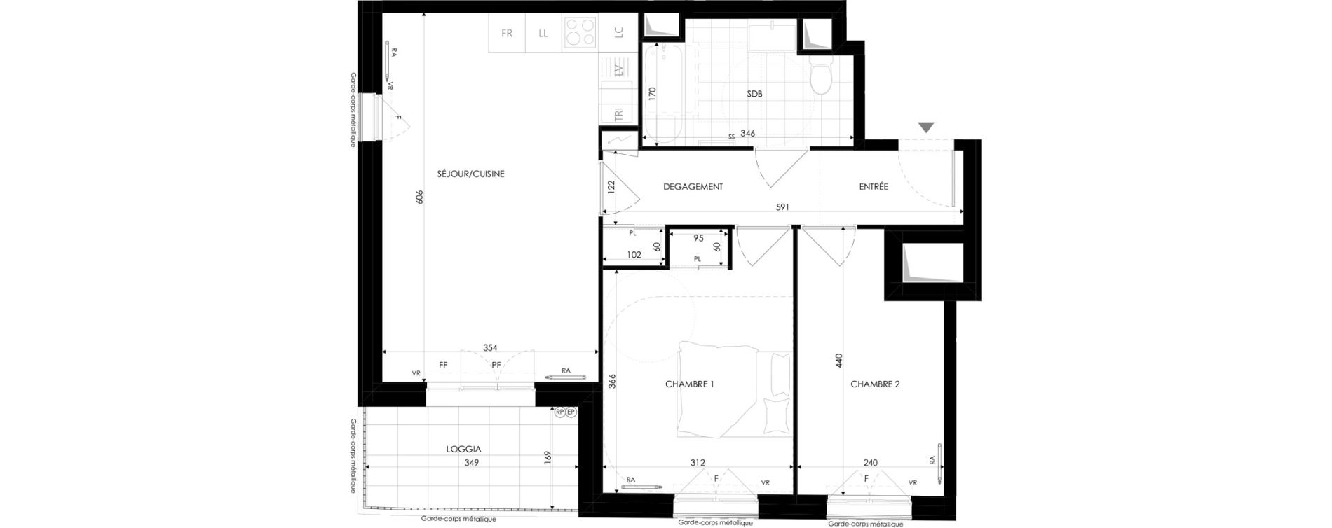 Appartement T3 de 58,90 m2 &agrave; Colombes Agent sarre