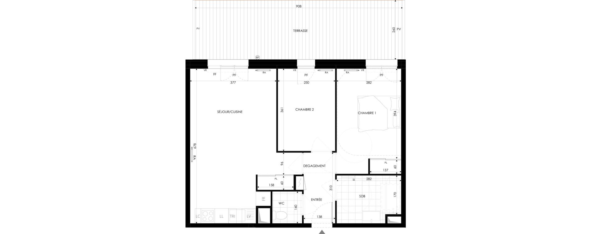 Appartement T3 de 59,68 m2 &agrave; Colombes Agent sarre