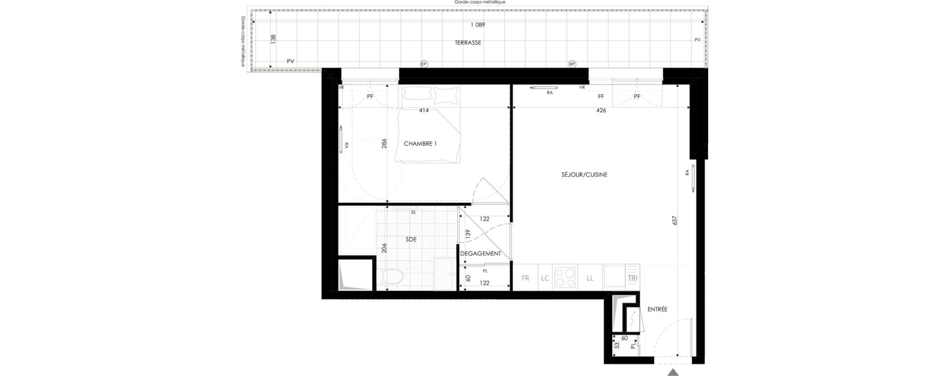 Appartement T2 de 43,50 m2 &agrave; Colombes Agent sarre