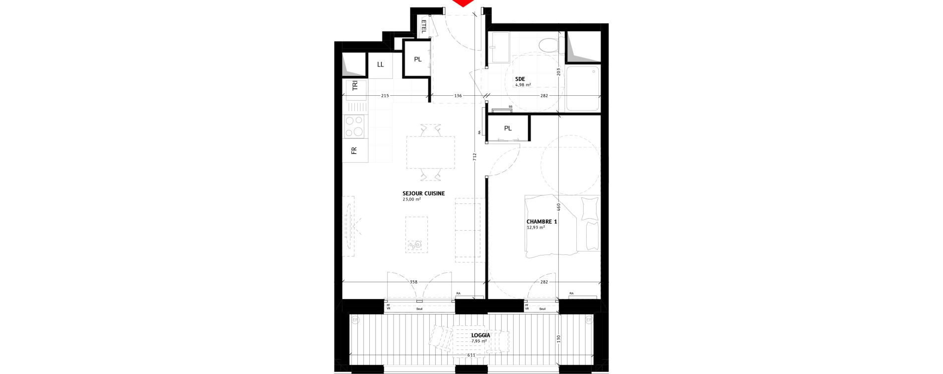 Appartement T2 de 40,91 m2 &agrave; Colombes Agent sarre