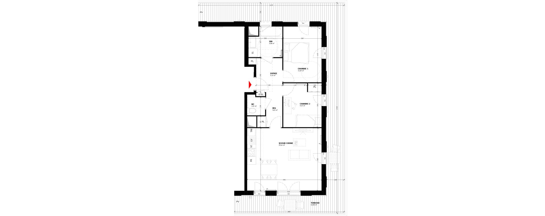 Appartement T3 de 62,03 m2 &agrave; Colombes Agent sarre