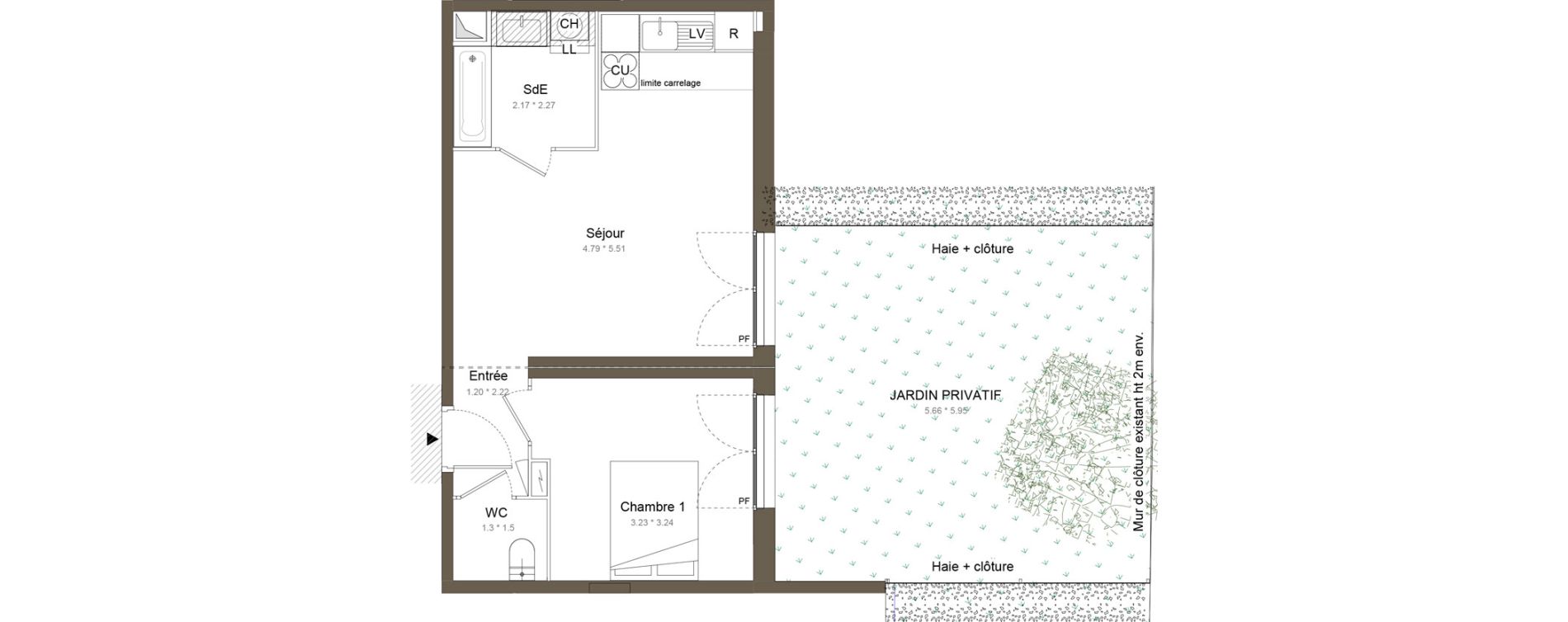 Appartement T2 de 41,27 m2 &agrave; Colombes Gabriel p&eacute;ri - estiennes d orves