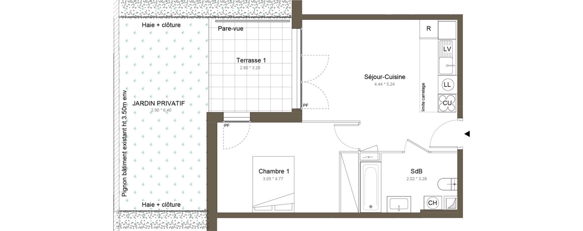 Appartement T2 de 41,84 m2 &agrave; Colombes Gabriel p&eacute;ri - estiennes d orves