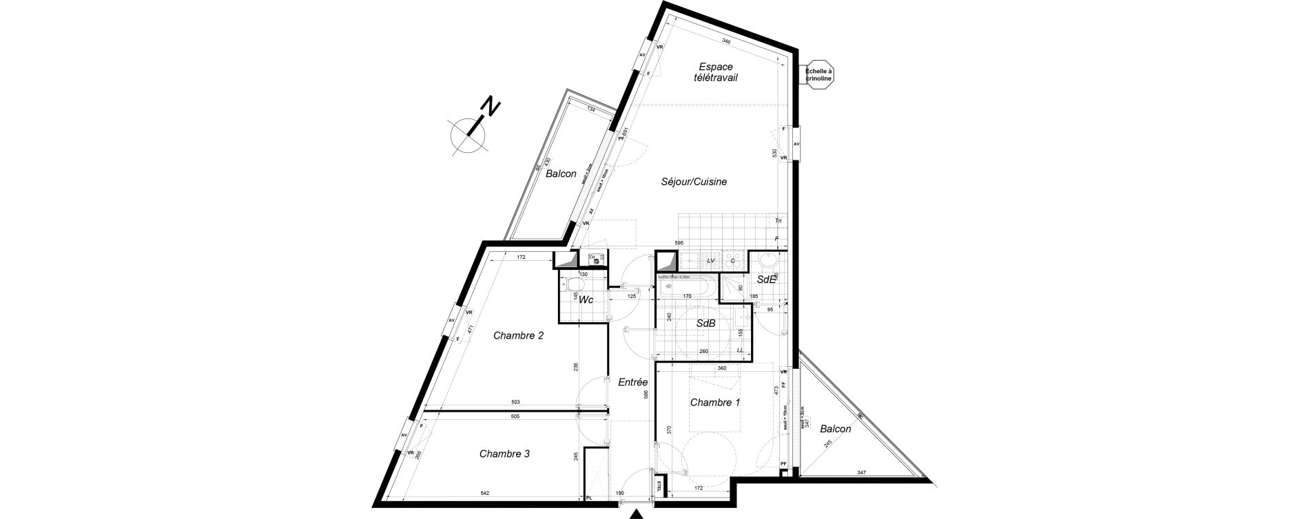 Appartement T4 de 89,80 m2 &agrave; Colombes Gabriel p&eacute;ri - estiennes d orves