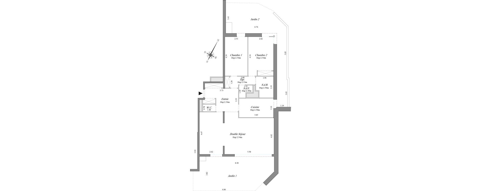 Appartement T4 de 86,65 m2 &agrave; Courbevoie B&eacute;con