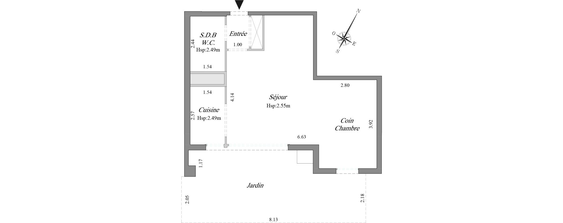 Appartement T1 de 40,00 m2 &agrave; Courbevoie B&eacute;con