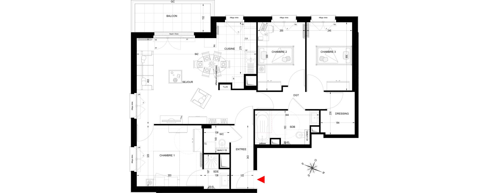 Appartement T4 de 81,65 m2 &agrave; Fontenay-Aux-Roses Scarron