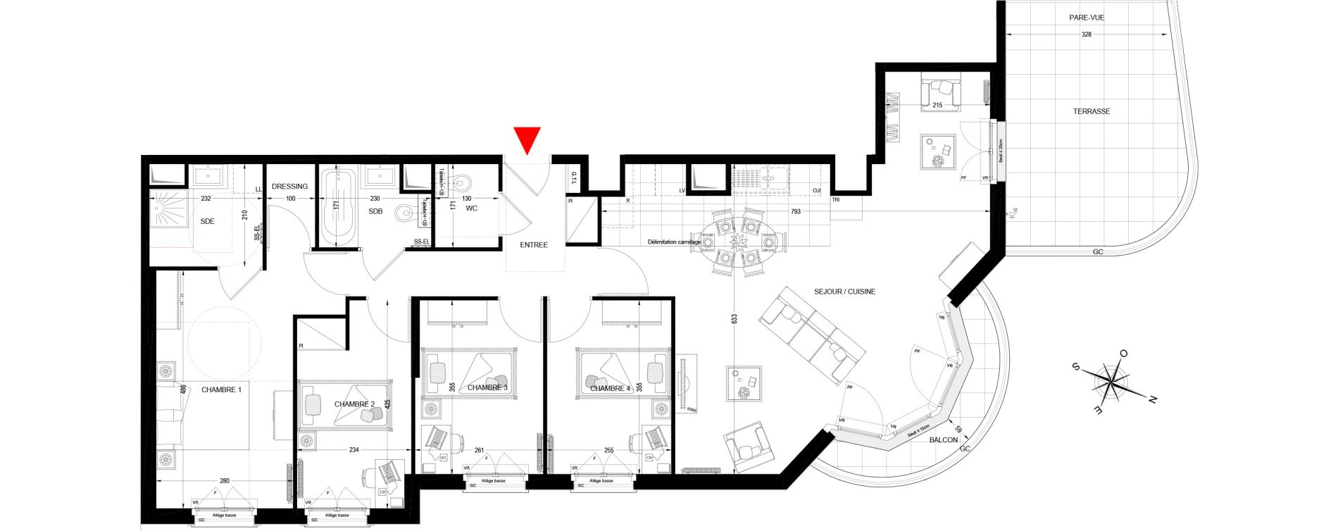 Appartement T5 de 103,31 m2 &agrave; Fontenay-Aux-Roses Scarron