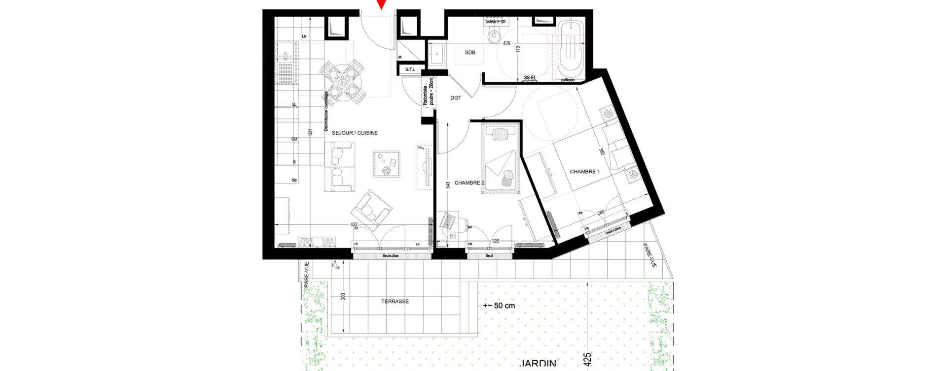 Appartement T3 de 54,73 m2 &agrave; Fontenay-Aux-Roses Scarron