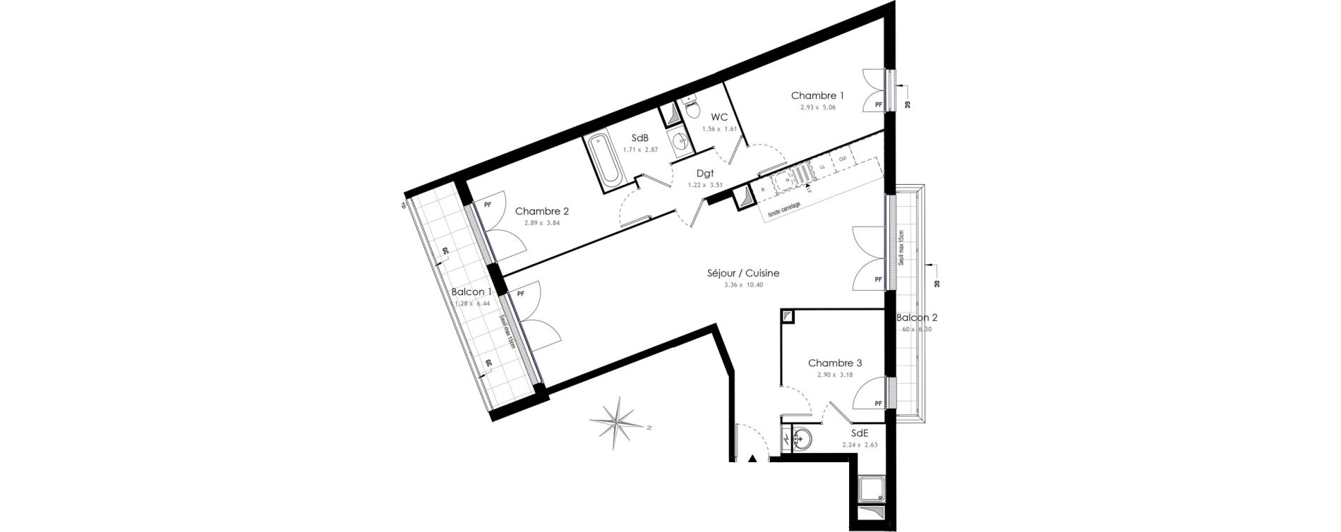 Appartement T4 de 90,95 m2 &agrave; Fontenay-Aux-Roses Centre