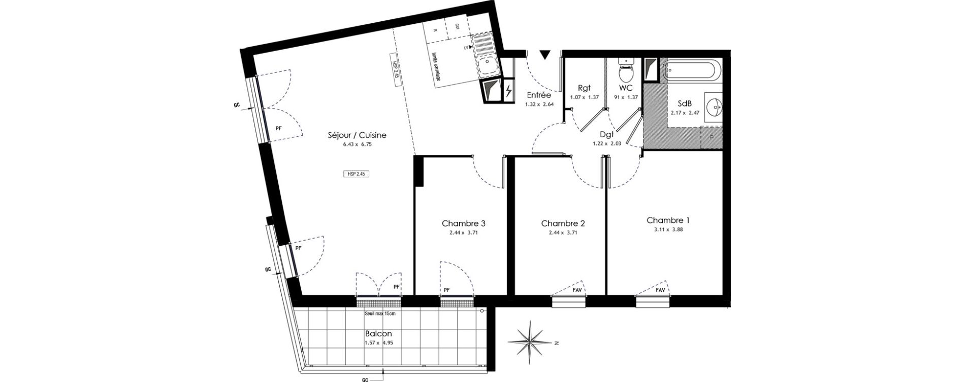 Appartement T4 de 78,02 m2 &agrave; Fontenay-Aux-Roses Centre