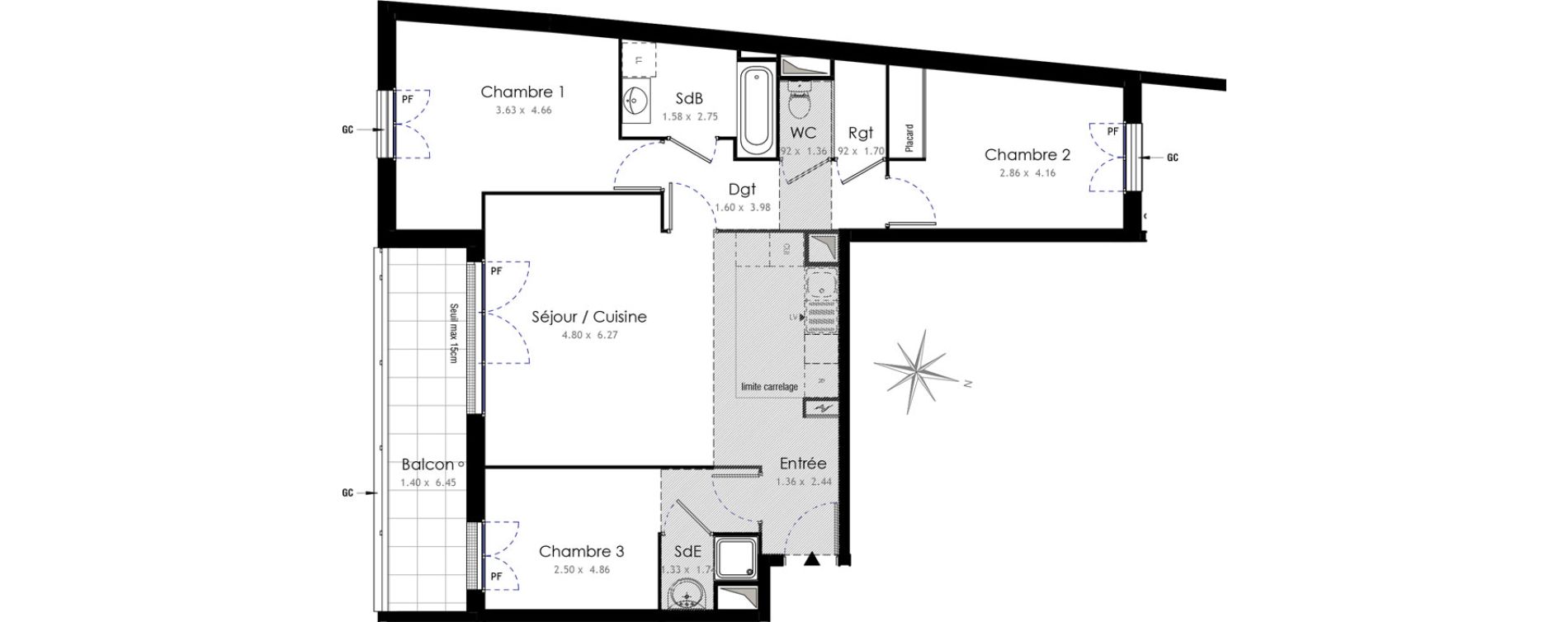 Appartement T4 de 78,41 m2 &agrave; Fontenay-Aux-Roses Centre