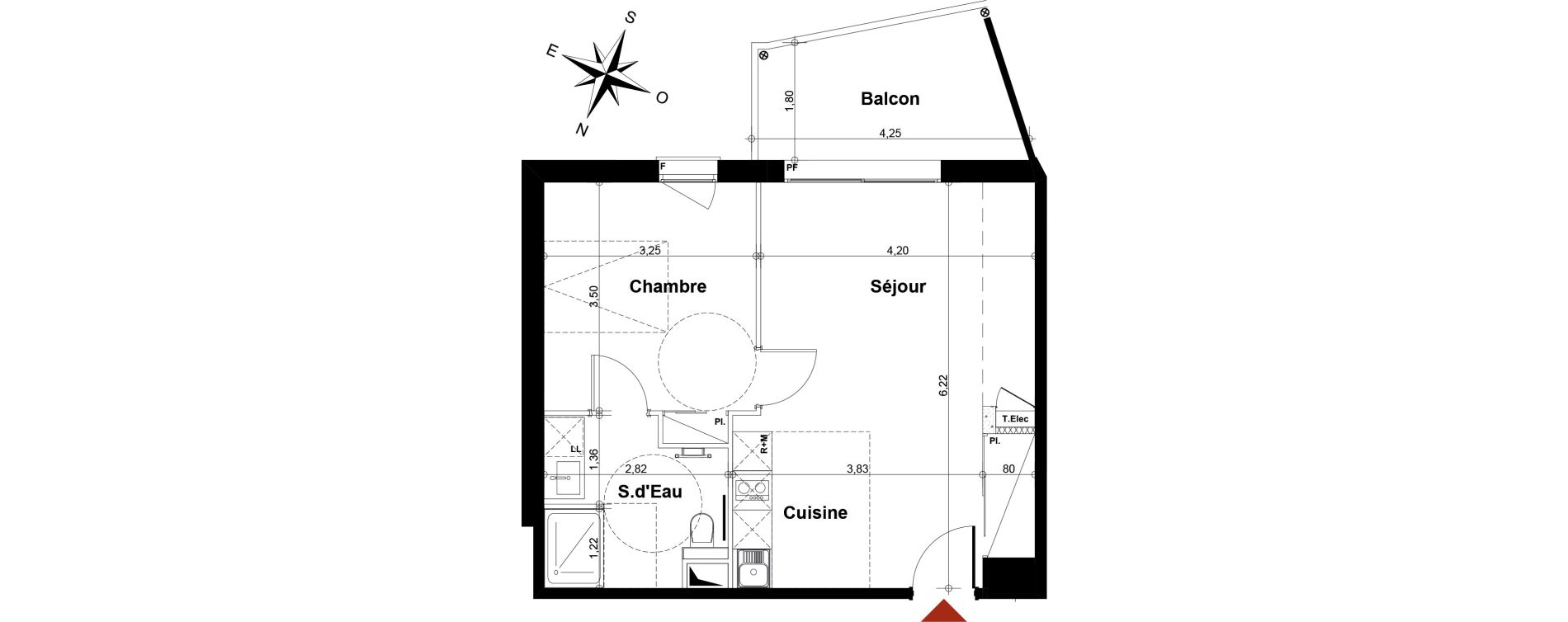 Appartement T2 de 44,86 m2 &agrave; Fontenay-Aux-Roses Scarron