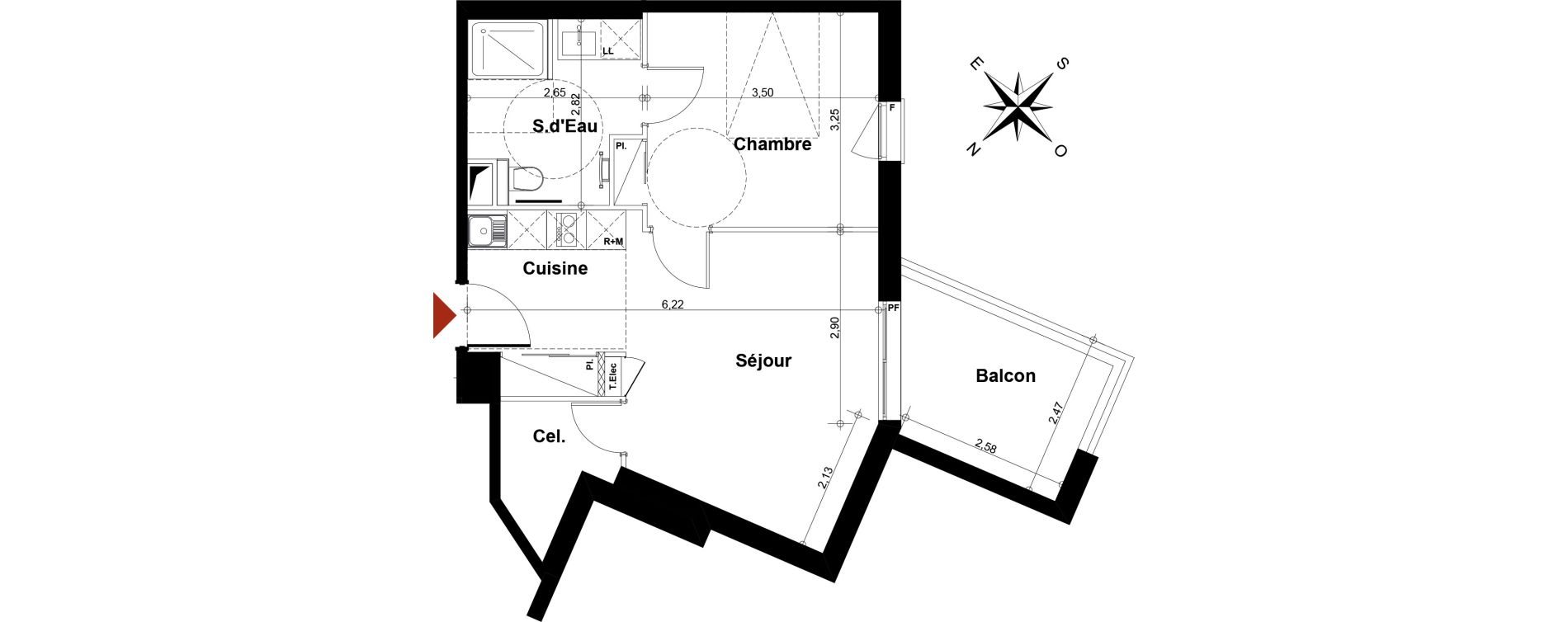 Appartement T2 de 43,36 m2 &agrave; Fontenay-Aux-Roses Scarron