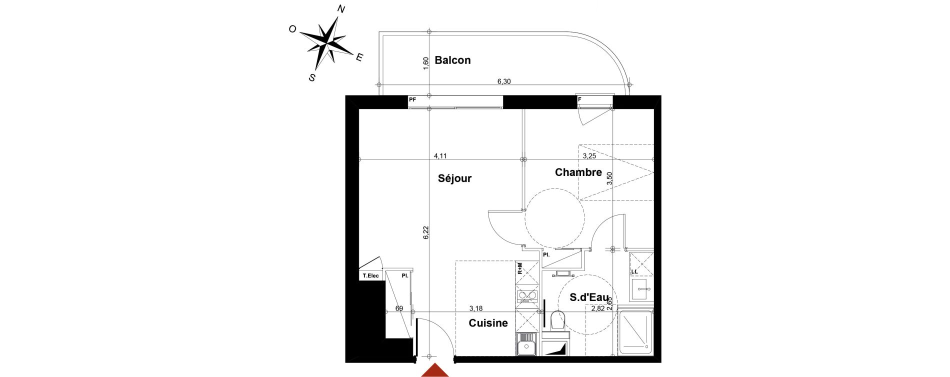 Appartement T2 de 43,15 m2 &agrave; Fontenay-Aux-Roses Scarron