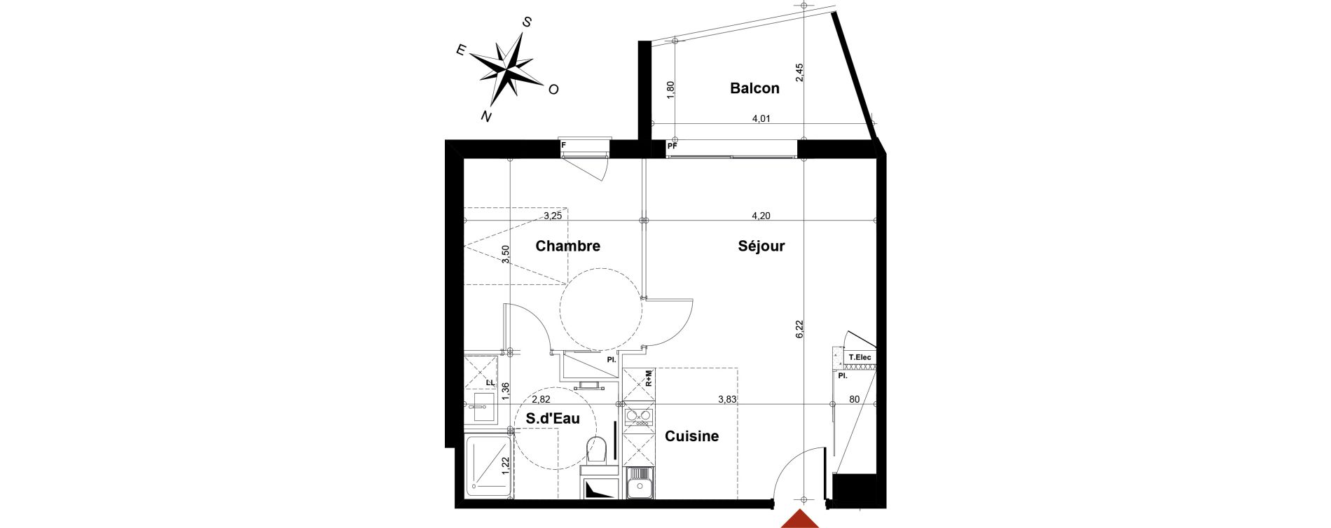 Appartement T2 de 44,86 m2 &agrave; Fontenay-Aux-Roses Scarron