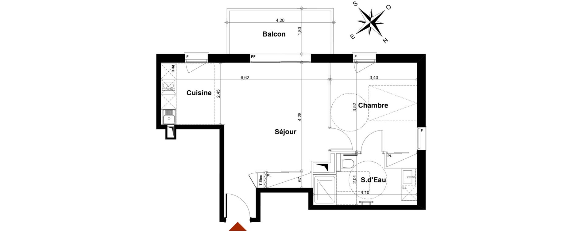 Appartement T2 de 46,37 m2 &agrave; Fontenay-Aux-Roses Scarron