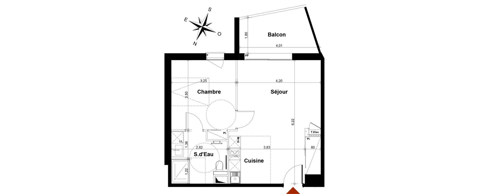 Appartement T2 de 44,86 m2 &agrave; Fontenay-Aux-Roses Scarron