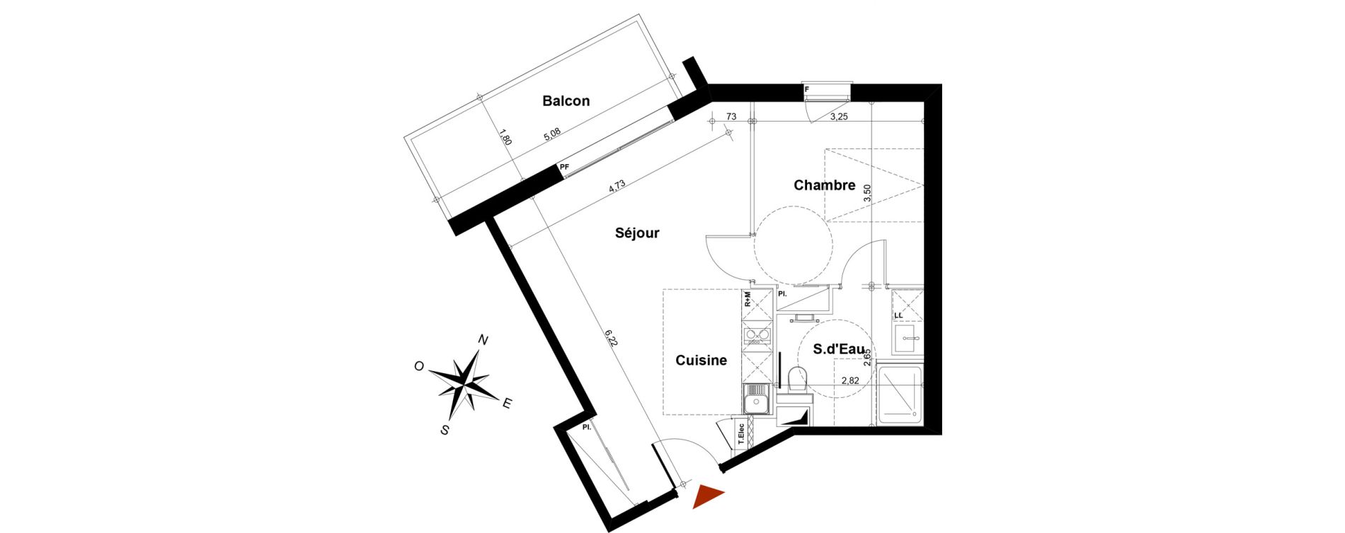 Appartement T2 de 44,61 m2 &agrave; Fontenay-Aux-Roses Scarron