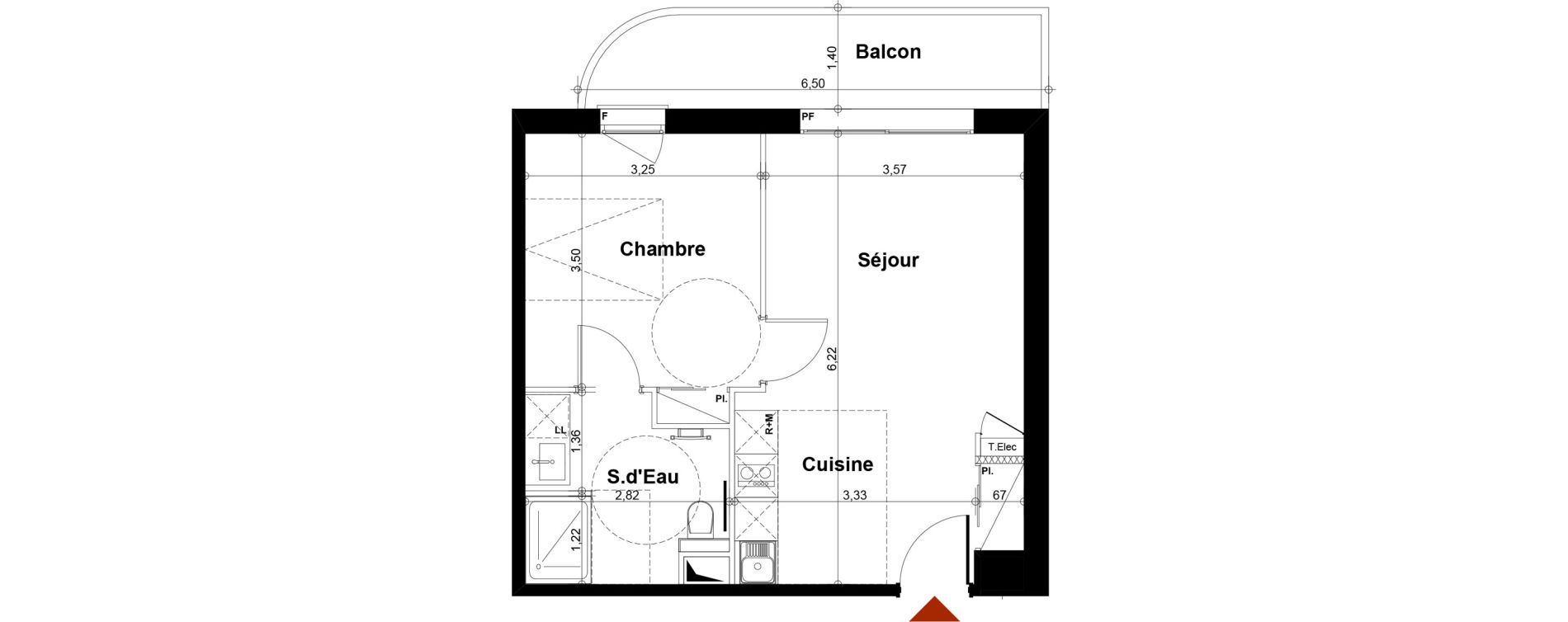 Appartement T2 de 41,03 m2 &agrave; Fontenay-Aux-Roses Scarron