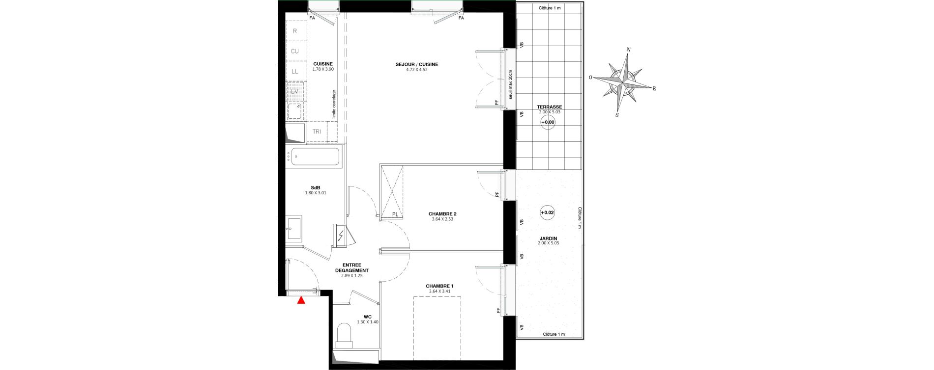 Appartement T3 de 62,20 m2 &agrave; Fontenay-Aux-Roses Paradis - blagis