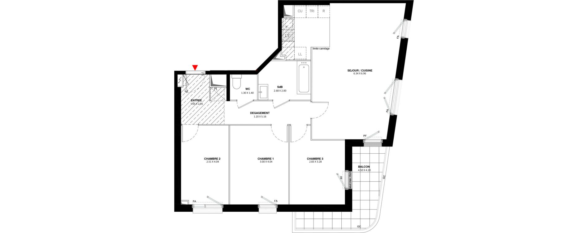 Appartement T4 de 83,10 m2 &agrave; Fontenay-Aux-Roses Paradis - blagis