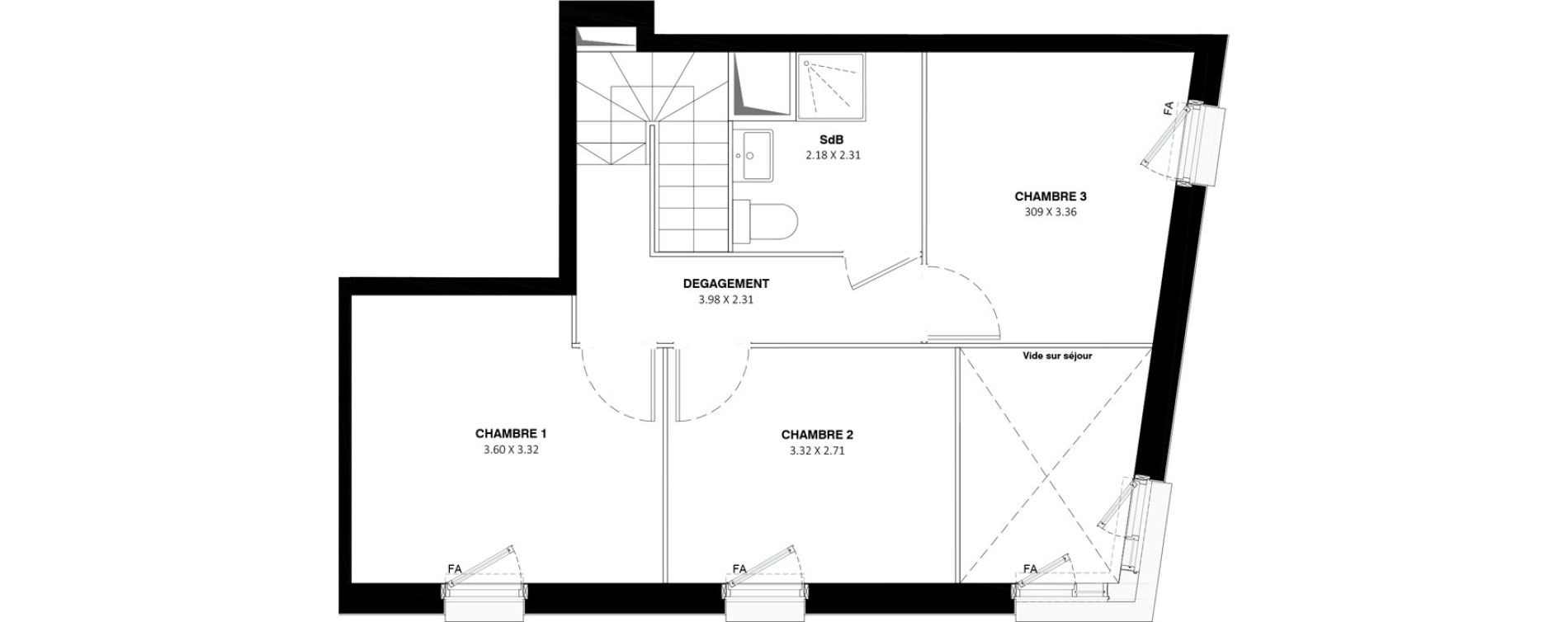 Duplex T4 de 85,20 m2 &agrave; Fontenay-Aux-Roses Paradis - blagis