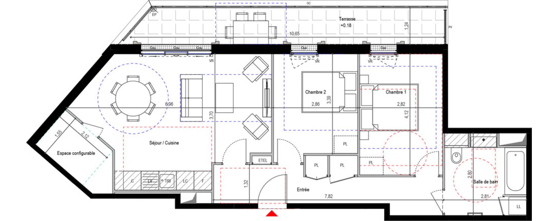 Appartement T3 de 68,51 m2 &agrave; Fontenay-Aux-Roses Renards