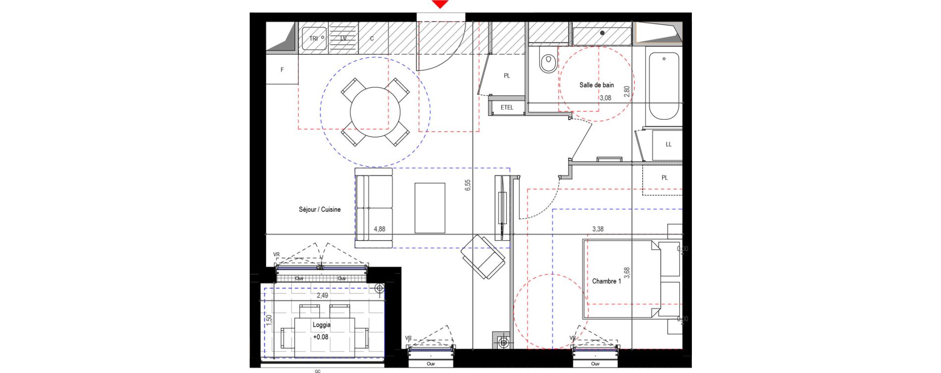 Appartement T2 de 48,18 m2 &agrave; Fontenay-Aux-Roses Renards