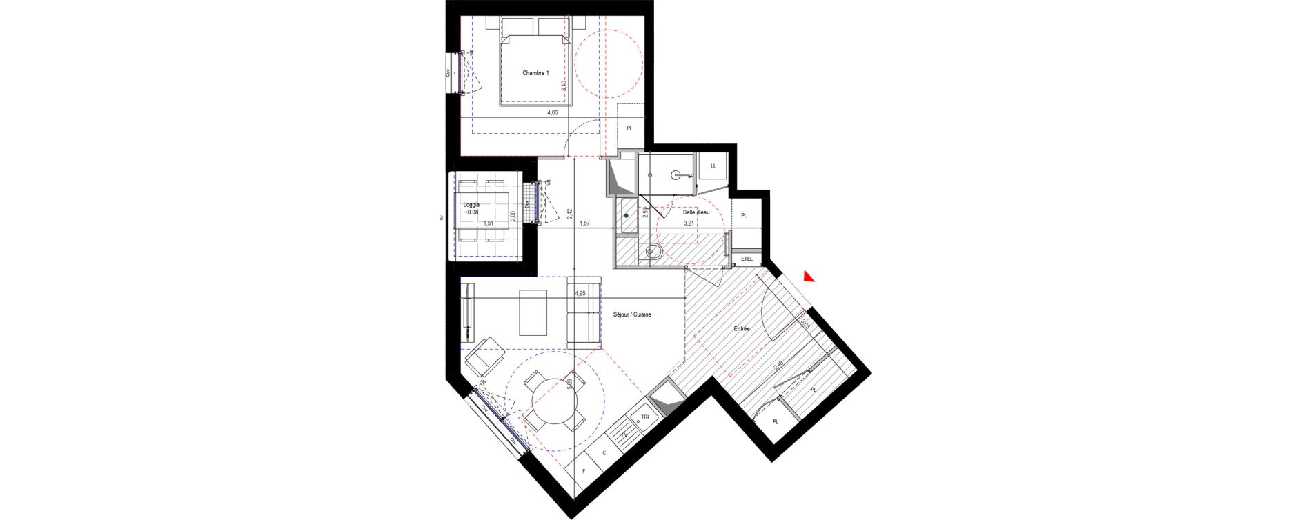 Appartement T2 de 50,25 m2 &agrave; Fontenay-Aux-Roses Renards