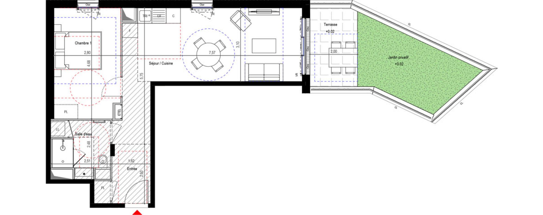 Appartement T2 de 49,83 m2 &agrave; Fontenay-Aux-Roses Renards