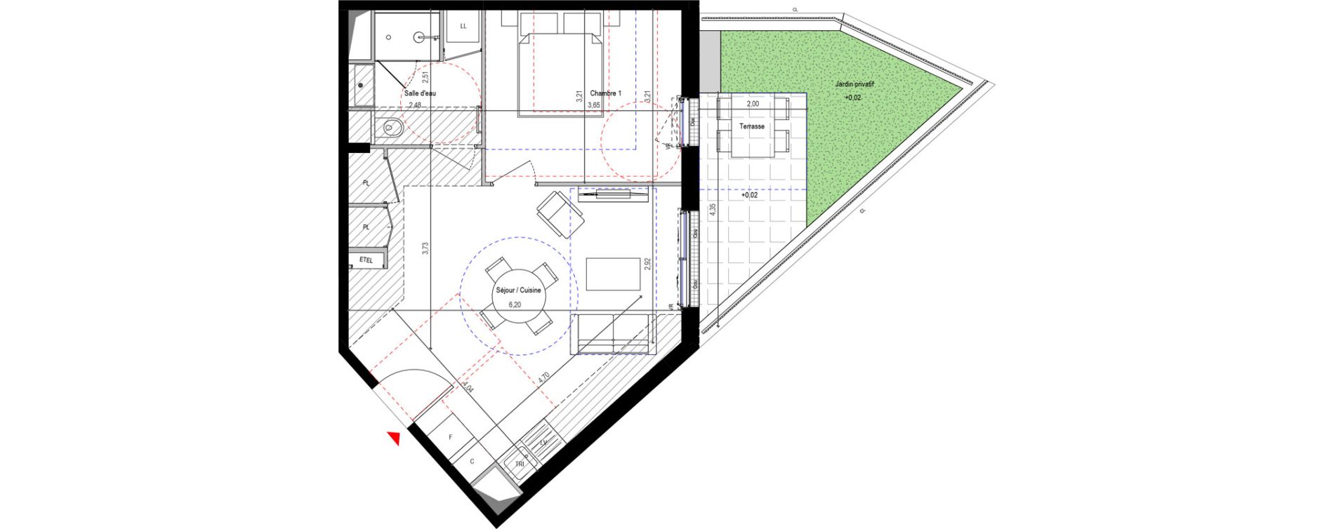 Appartement T2 de 46,18 m2 &agrave; Fontenay-Aux-Roses Renards