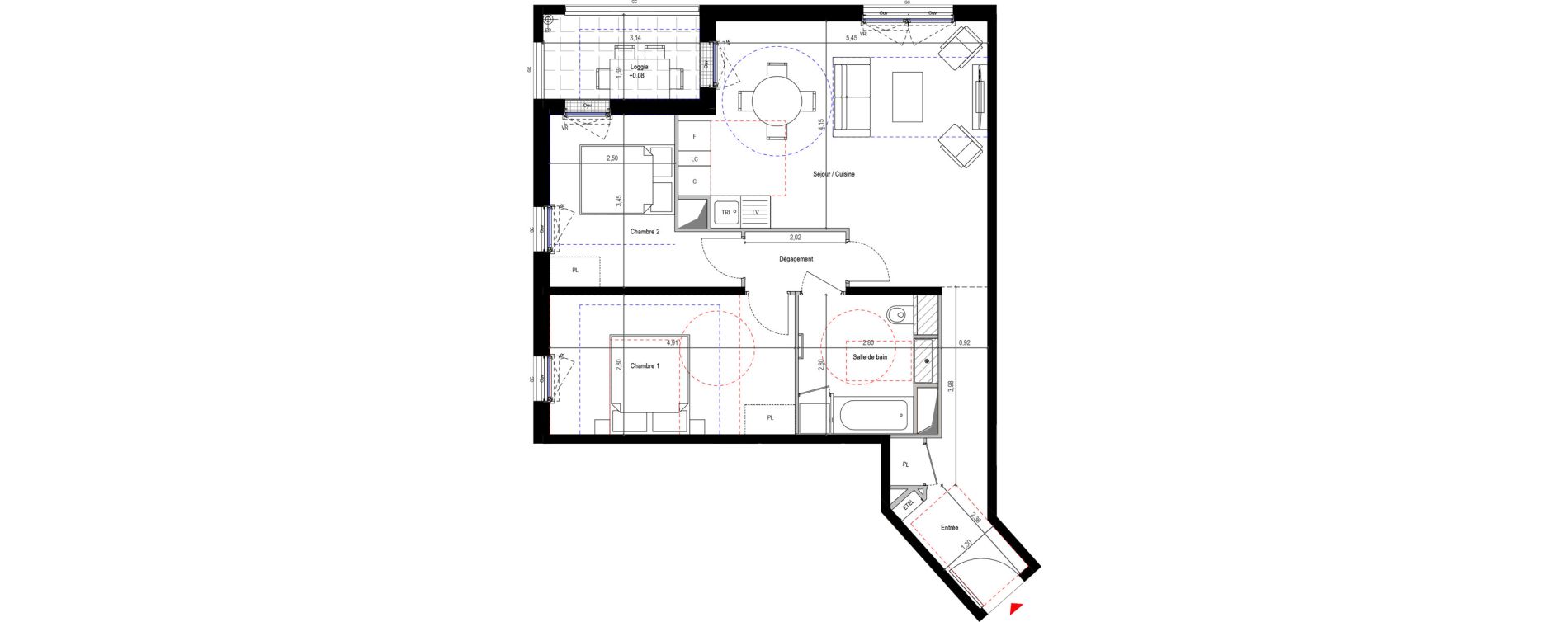 Appartement T3 de 68,66 m2 &agrave; Fontenay-Aux-Roses Renards