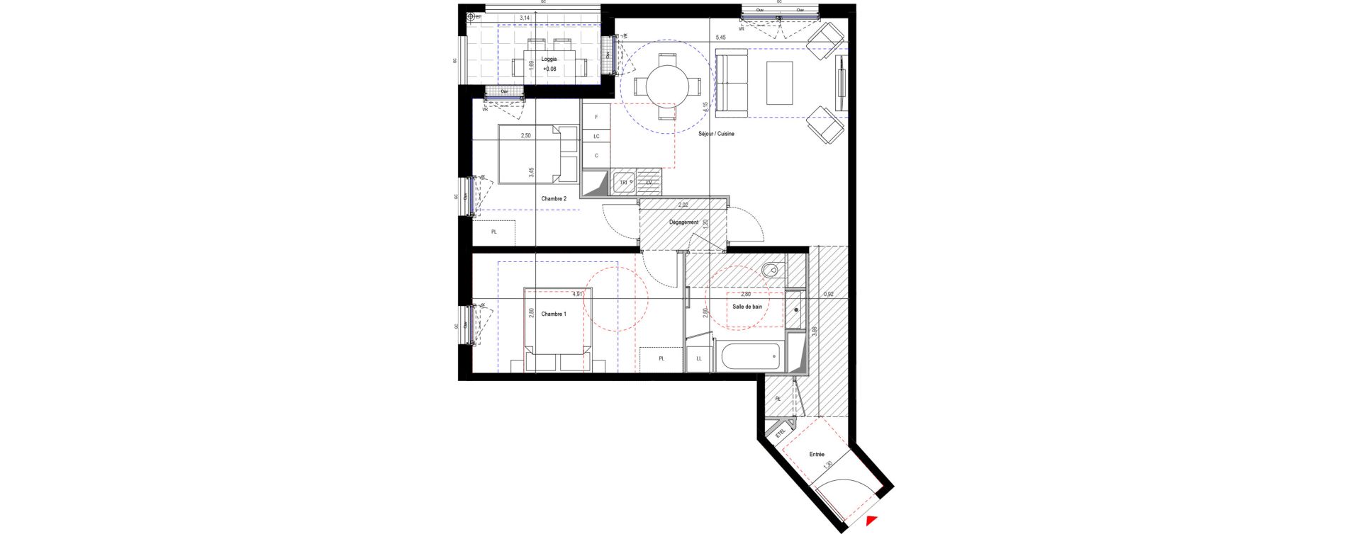 Appartement T3 de 68,66 m2 &agrave; Fontenay-Aux-Roses Renards